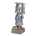 Resin Female Graduate Bobble Head - 6"